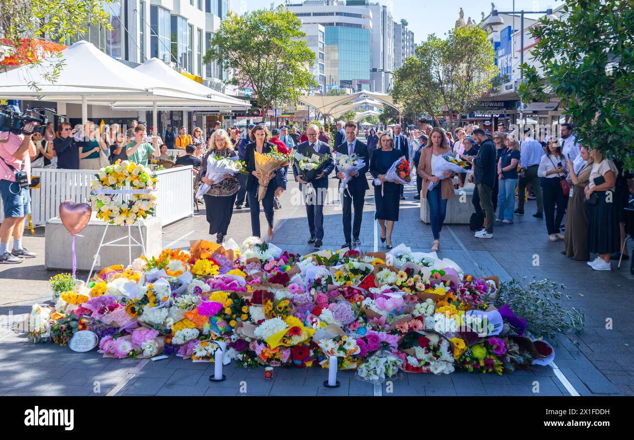 Sydney, Australia. 14 April 2024. Australian Prime Minister Anthony Albanese attends a wreath