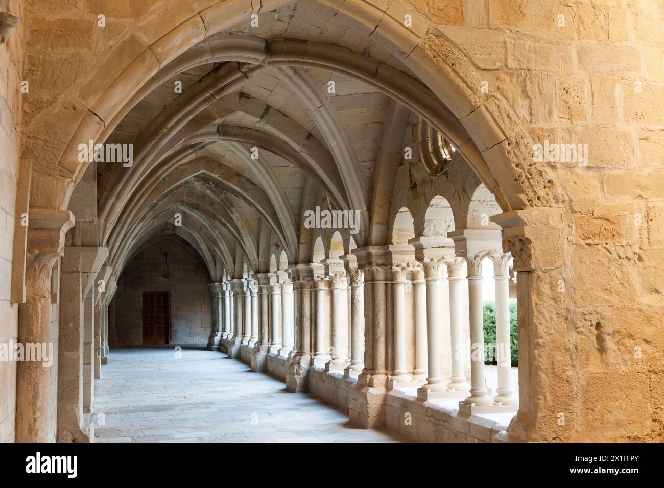 View of Vallbona de les Monges interior Stock Photo
