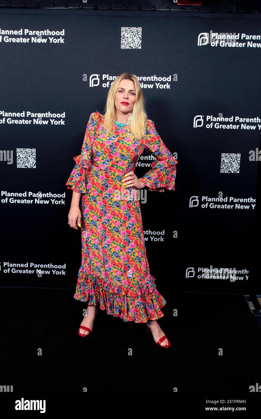 New York City, New York, United States. 16th Apr, 2024. Actress Busy Phillips poses for photographers at Planned Parenthood of Greater New York Into Action gala at Cirpiani South Street in New York City Credit: Adam Stoltman/Alamy Live News Stock Photo