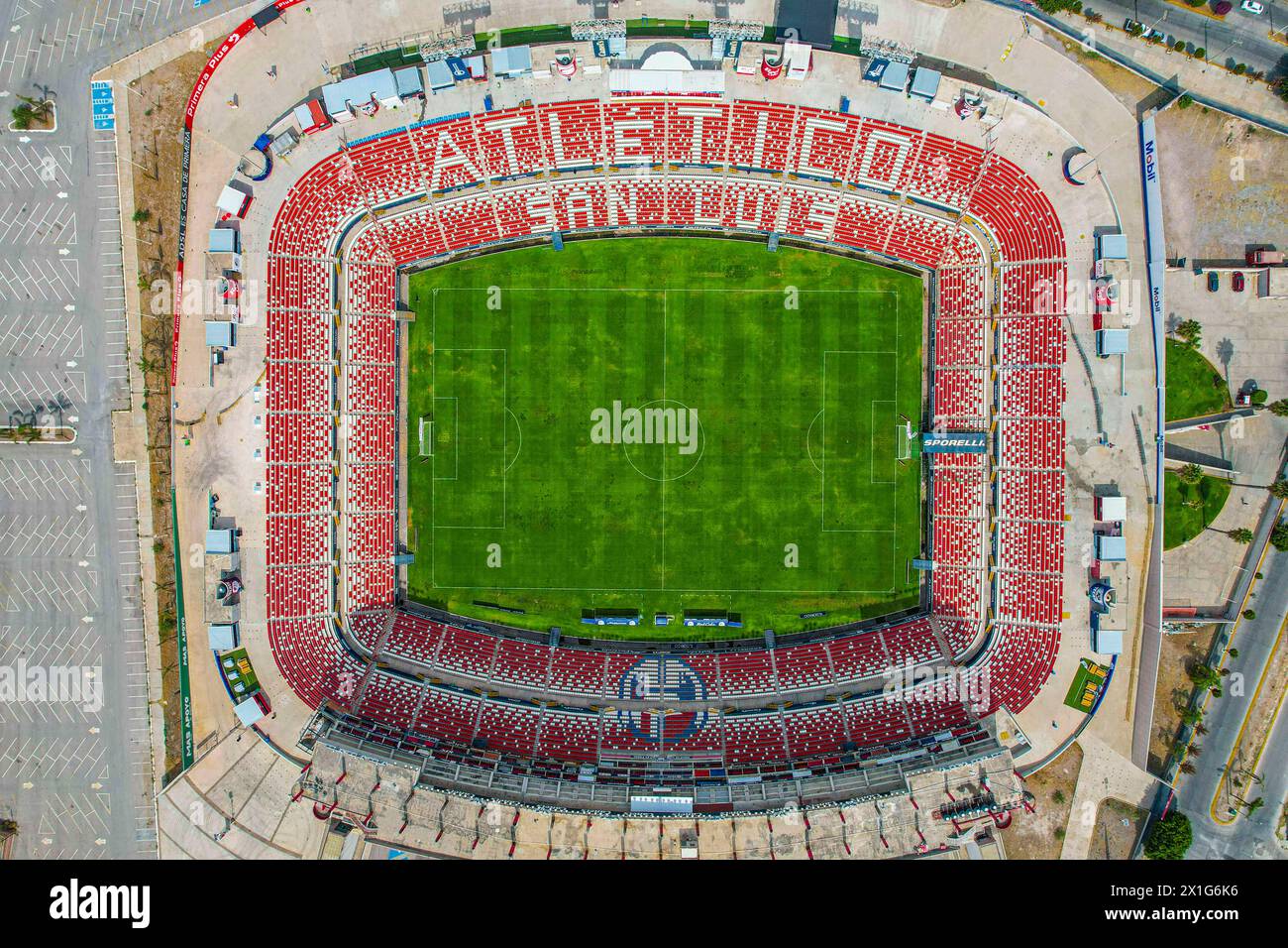 Aerial view Alfonso Lastras Ramírez Stadium home of Atletico San Luis