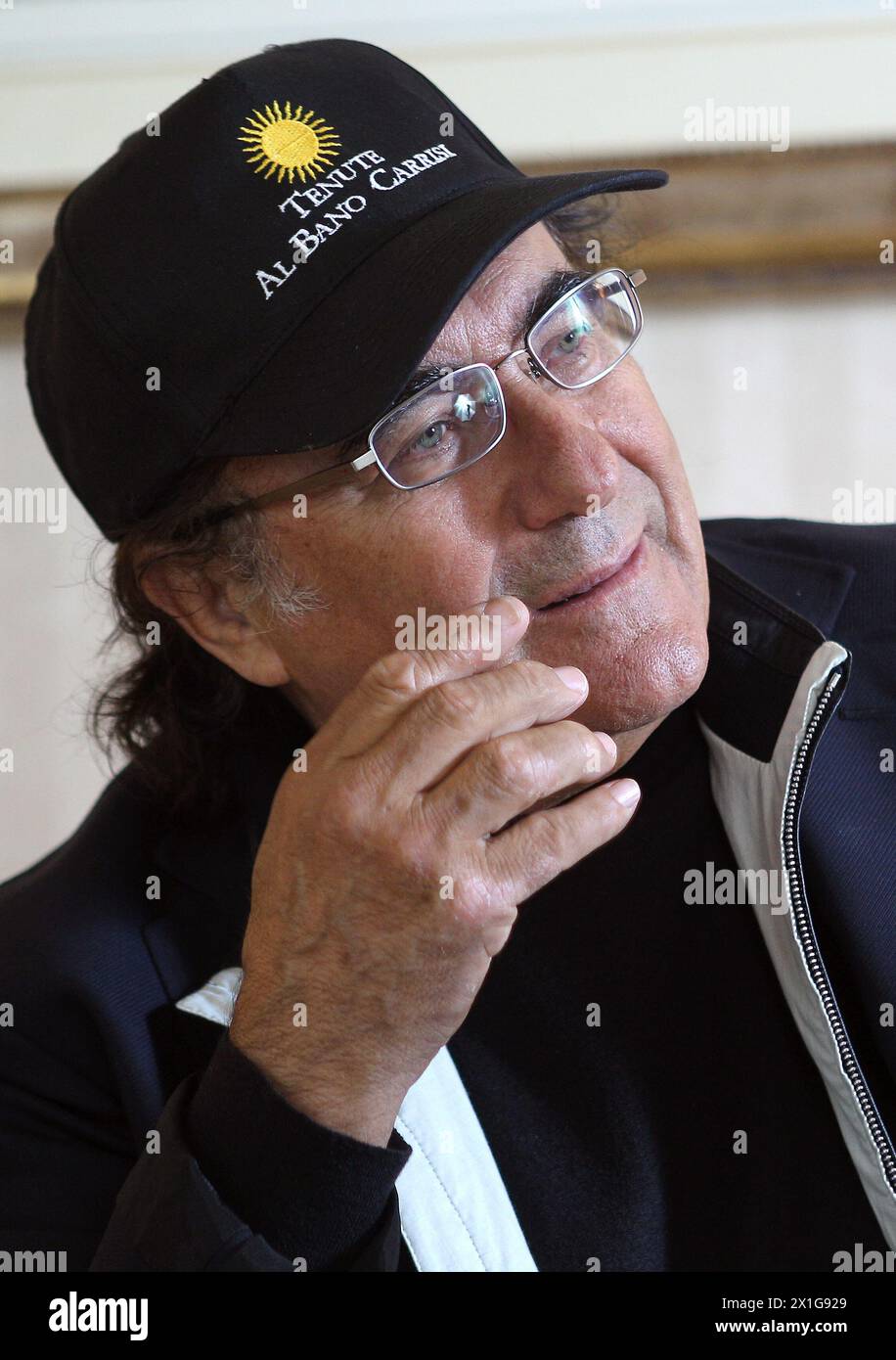 Interview with Italian singer Albano Carrisi in Vienna on April 21st 2010. - 20100421 PD0291 - Rechteinfo: Rights Managed (RM) Stock Photo