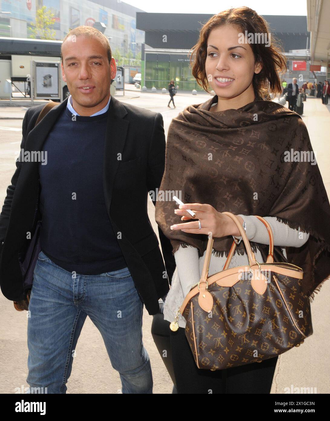 Karima El Mahroug alias Ruby Rubacuori with her fiance Luca Risso in Vienna, Austria on Thursday, 28 April 2011.APA-FOTO: HELMUT FOHRINGER - 20110428 PD0405 - Rechteinfo: Rights Managed (RM) Stock Photo