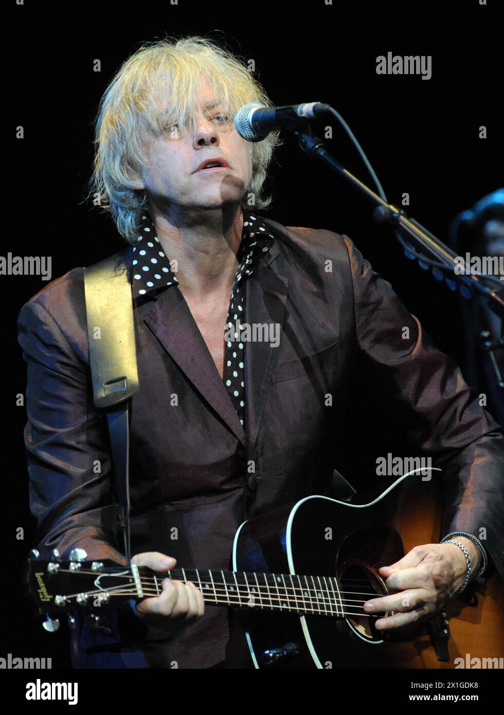 Bob Geldof during a concert in the Burgtheater (National theatre) in