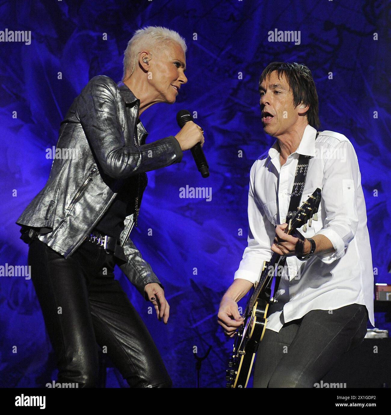 Swedish band Roxette in concert in Vienna Stadthalle on 10 October 2011. In the picture: Marie Fredriksson and Per Gessle. - 20111010 PD2482 - Rechteinfo: Rights Managed (RM) Stock Photo