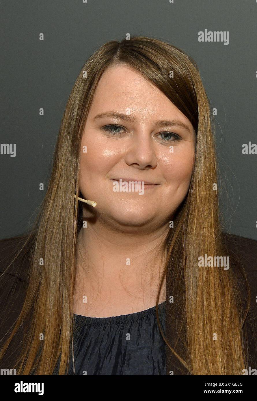 Former Austrian kidnap victim Natascha Kampusch poses during the presentation of her book '10 Jahre Freiheit' ('10 Years Freedom') marking the 10th anniversary of her escape from her captor Wolfgang Priklopil on August 17, 2016, in Vienna. - 20120109 PD21507 - Rechteinfo: Rights Managed (RM) Stock Photo