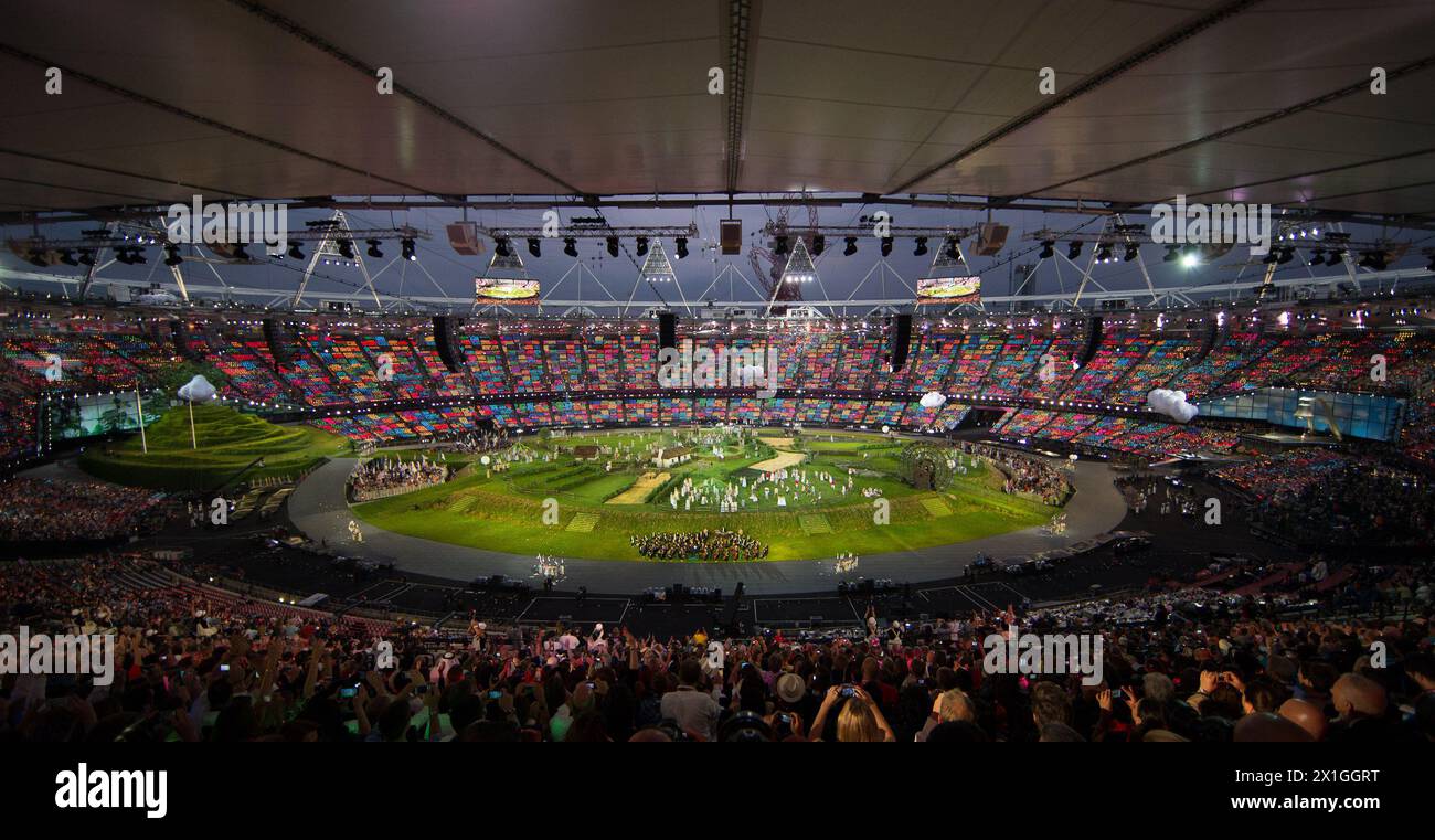 LONDON - UNITED KINGDOM: 2012 Summer Olympics  Opening Ceremony of the 2012 Olympic Games at the Olympic Stadium in London on 27 July 2012. - 20120727 PD4192 - Rechteinfo: Rights Managed (RM) Stock Photo