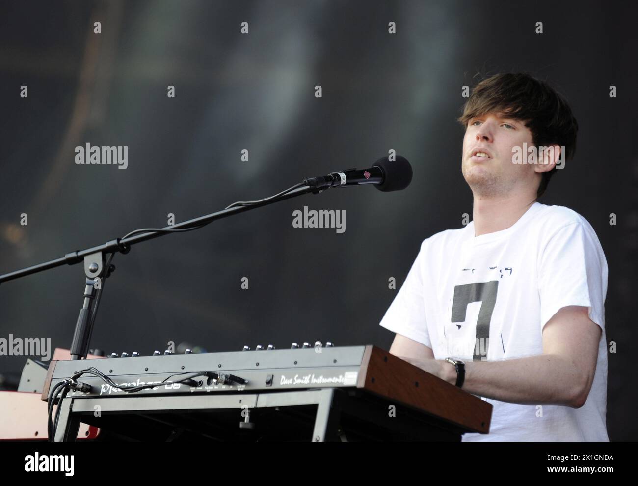 Singer James Blake performs during a concert at the music festival 'Frequency 2013' in St. Poelten, Austria, 17 August 2013. The festival takes place from 15 to 17 August. - 20130817 PD3025 - Rechteinfo: Rights Managed (RM) Stock Photo