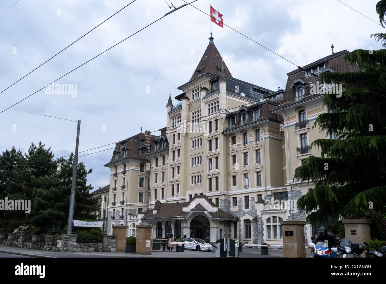 Hotel Royal Savoy Lausanne en Suisse le 19 mai 2023. Lausanne est une ville suisse situee sur la rive nord du lac Leman, capitale du canton de Vaud. Stock Photo
