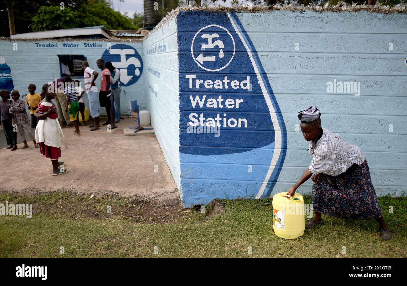 A photo made available 15 May 2014 shows people in Kisumu, Kenya. The