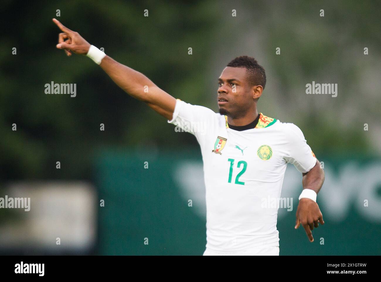 Soccer friendly game between Macedonia and Cameroon in Kufstein, Tyrol on 26 May 2014.   In the picture: Henry Bedimo (Cameroon) - 20140526 PD3736 - Rechteinfo: Rights Managed (RM) Stock Photo