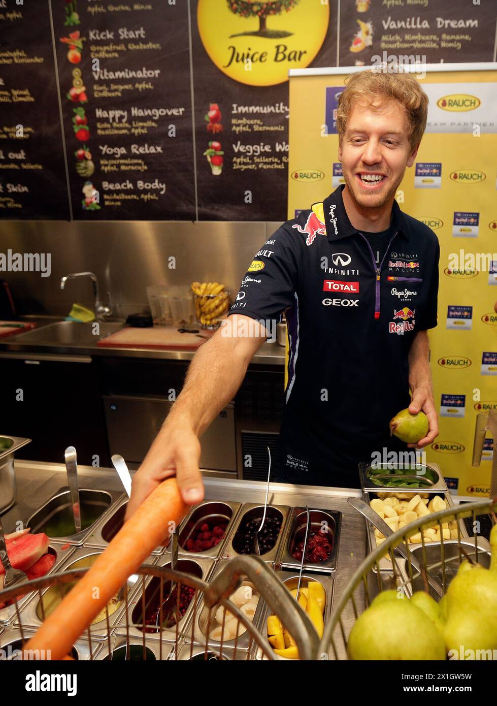 The Red Bull Racing team driver German Sebastian Vettel during an ...