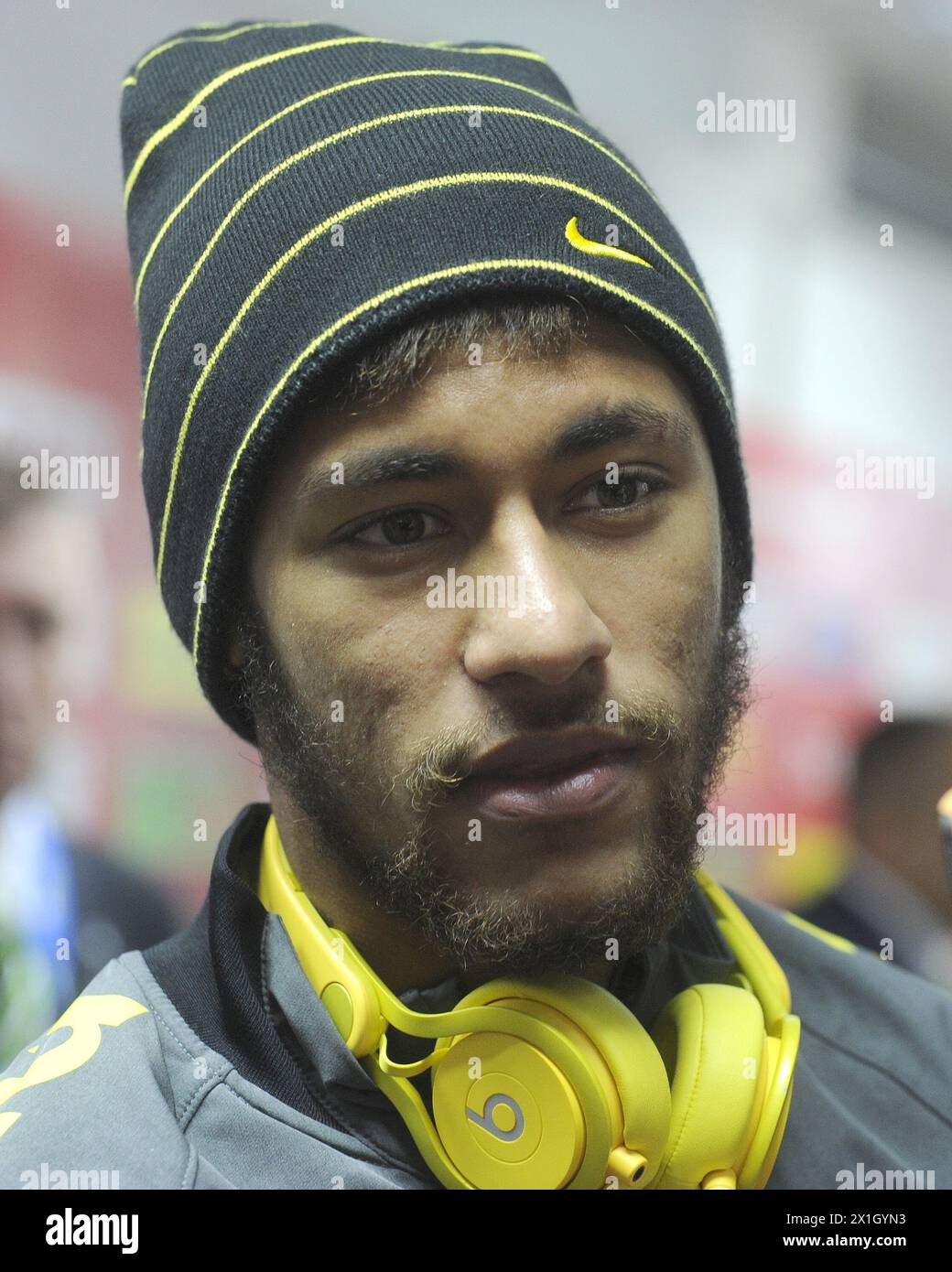 Training of the Brazilian national soccer team in Vienna, Austria, 17 November 2014. Brazil will face Austria in their international friendly soccer match on 18 November 2014. In the picture: Neymar da Silva Santos Júnior. - 20141117 PD1527 - Rechteinfo: Rights Managed (RM) Stock Photo