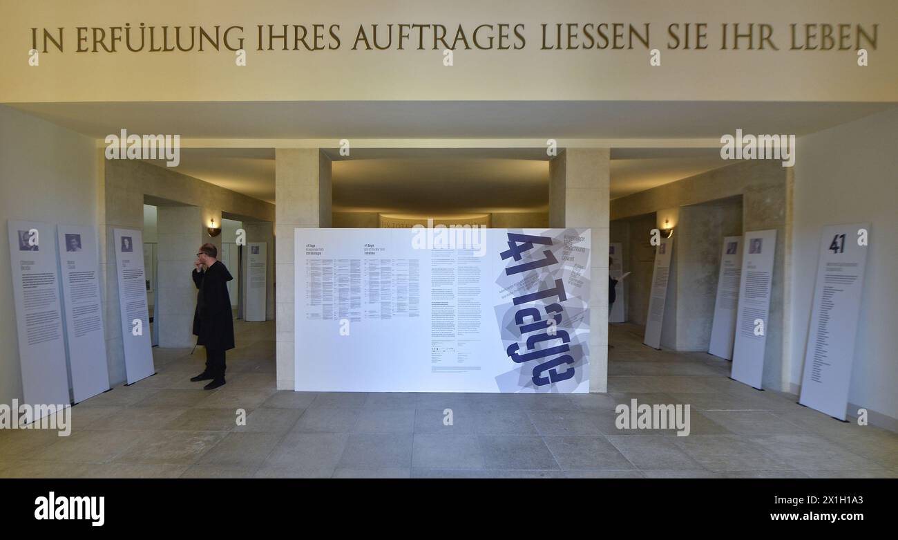 Vienna - Exhibition '41 Tage. Kriegsende 1945. Verdichtung der Gewalt' (41 days. war's end 1945) at Heldenplatz and Burgtor in Vienna on 16th April 2015. The exhibition will be from 16th April til 3rd July 2015. - 20150416 PD10015 - Rechteinfo: Rights Managed (RM) Stock Photo