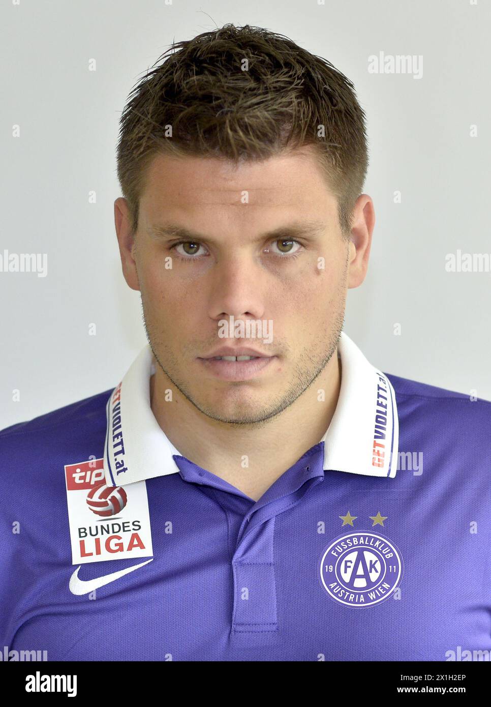 Vienna - Portraits of the football players of the Austrian football club FK Austria Wien on 1st July 2015.   PICTURE:  Ognjen Vukojevic - 20150701 PD1992 - Rechteinfo: Rights Managed (RM) Stock Photo