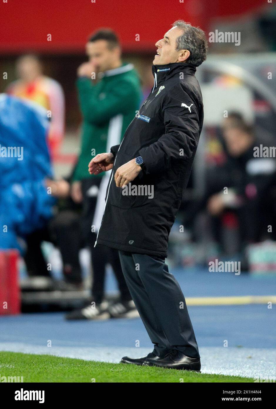 International Friendly Football Match between Austria and Albania at the Ernst Happel Stadium, Vienna, Austria on 2016/03/26. In the picture: coach of Austria Marcel Koller - 20160326 PD2366 - Rechteinfo: Rights Managed (RM) Stock Photo