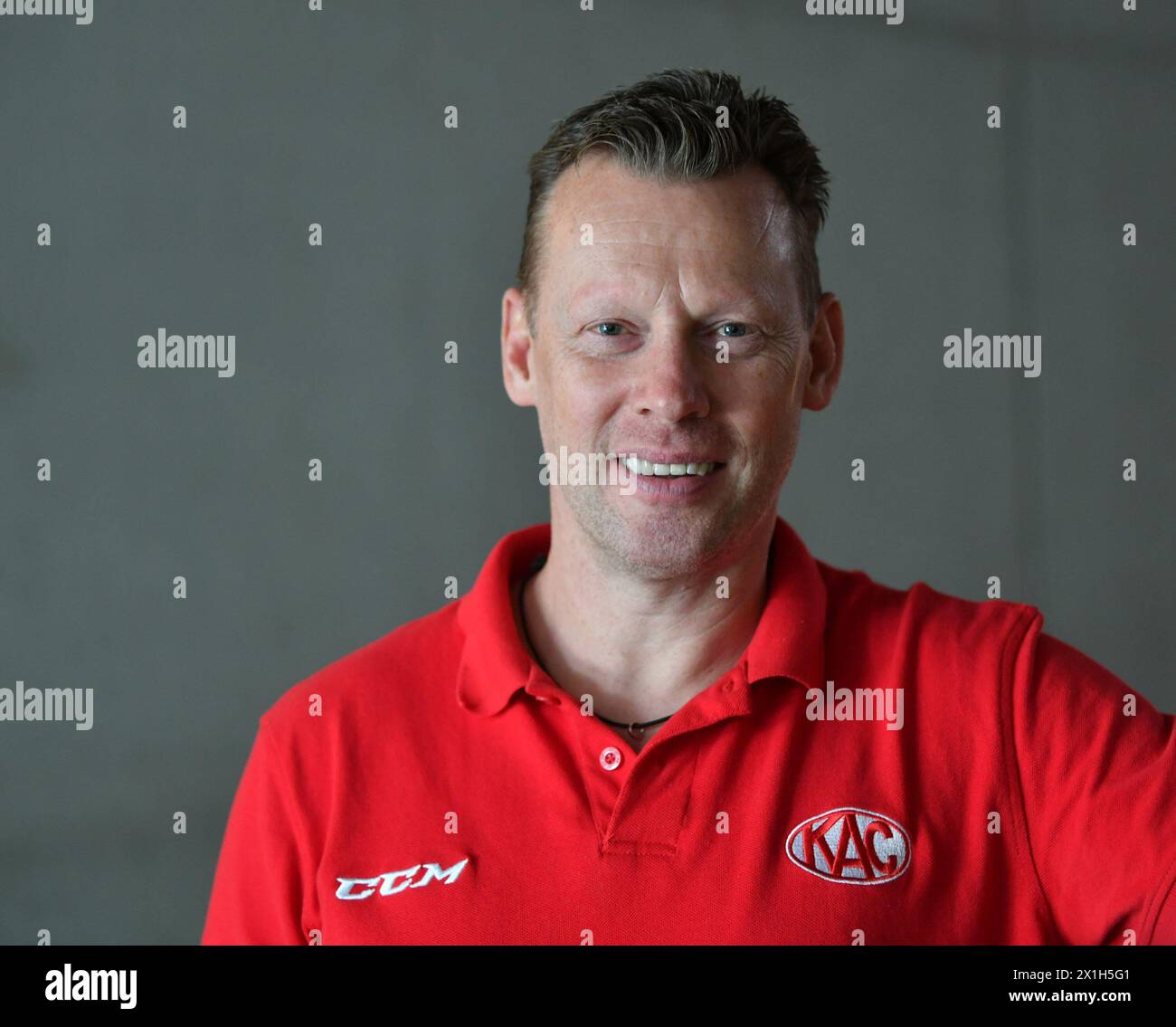 Erste Bank Hockey League (EBEL) media event in Salzburg, Austria, on 16 th August 2016. PICTURE:   Coach Mike Pellegrims (KAC) - 20160816 PD2540 - Rechteinfo: Rights Managed (RM) Stock Photo