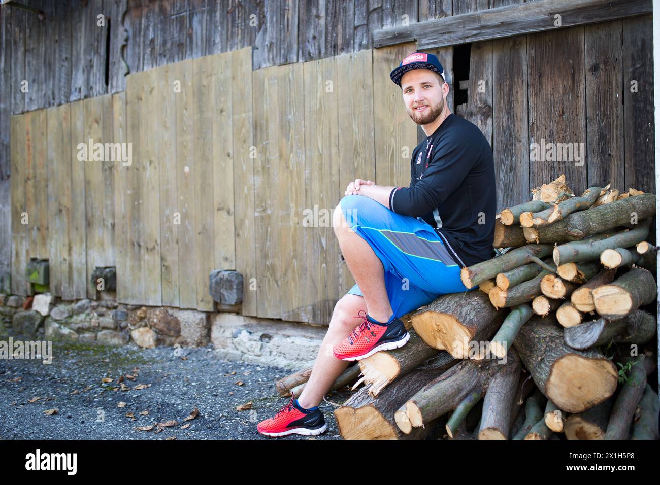 Austrian skier Marco Schwarz poses during a photo shoot at home in Radenthein, Austria, on 13 th September 2016. PICTURE: Marco Schwarz - 20160913 PD11989 - Rechteinfo: Rights Managed (RM) Stock Photo