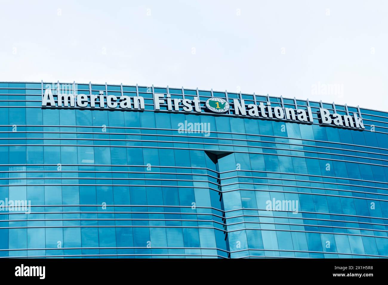 American First National Bank headquarters in Houston, Texas, USA. Stock Photo