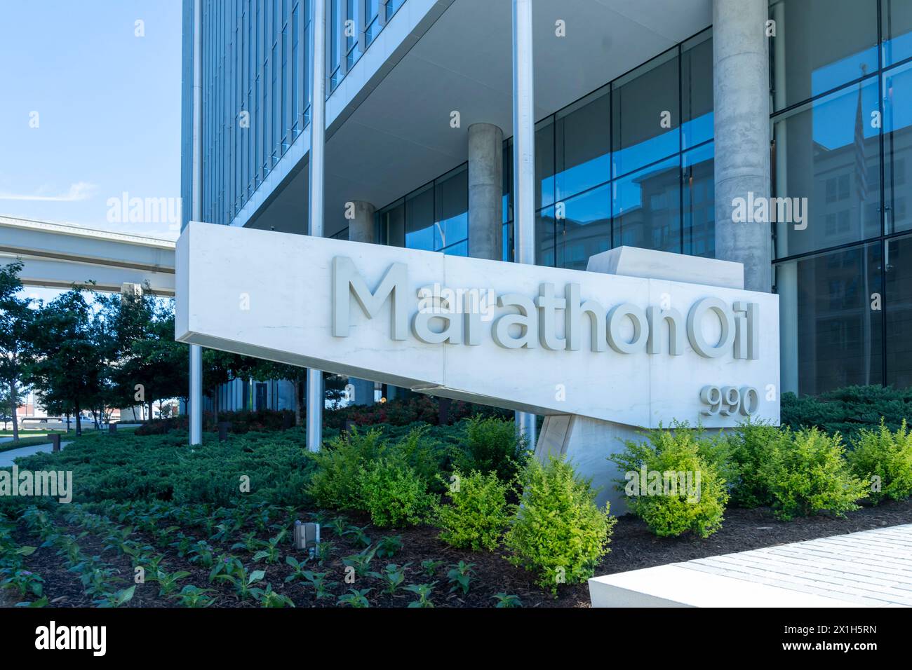 Marathon Oil headquarters in Houston, Texas, USA. Stock Photo