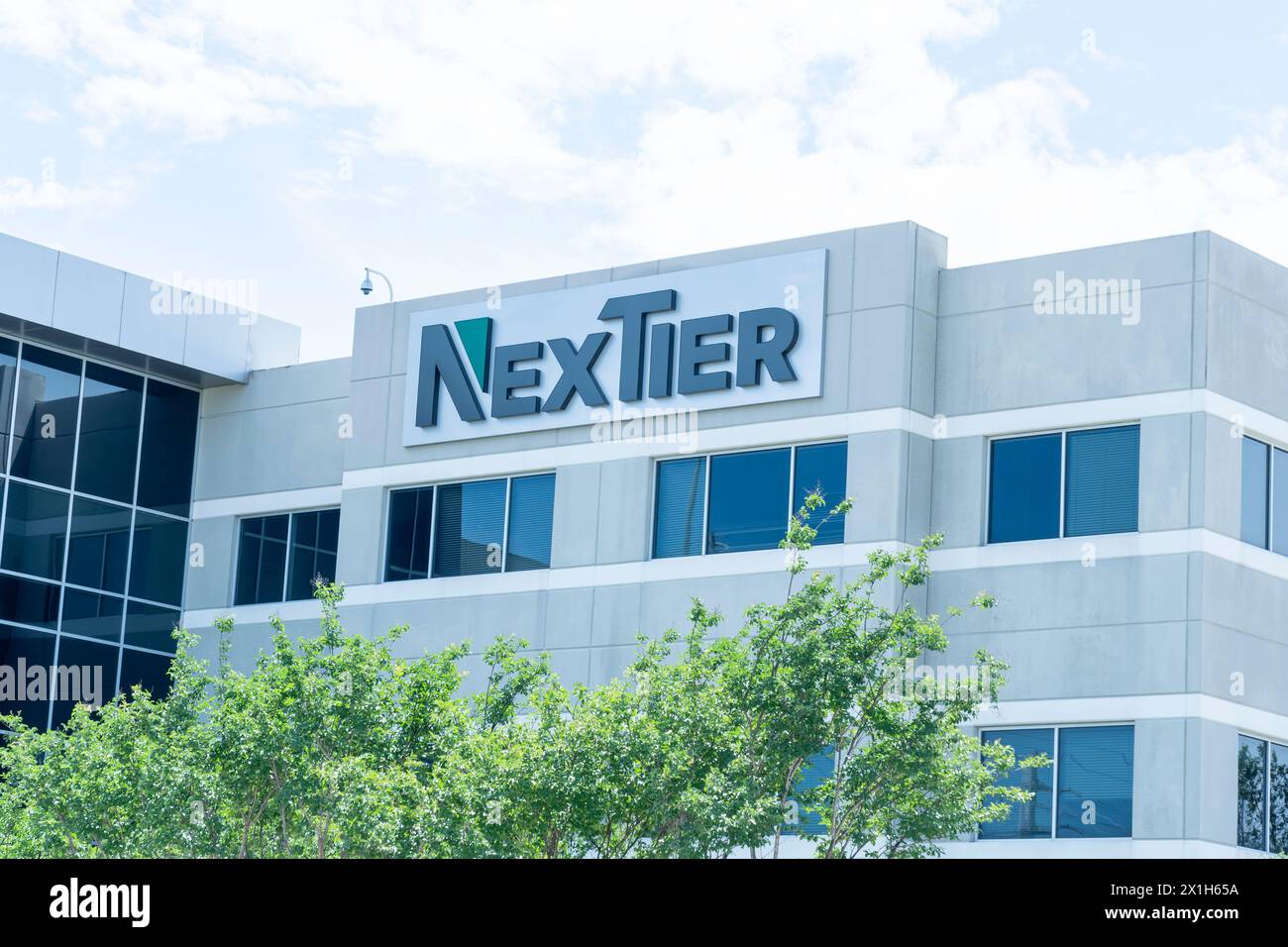 Houston, Texas, USA - April 13, 2024: NexTier Oilfield Solutions headquarters in Houston, Texas, USA. Stock Photo