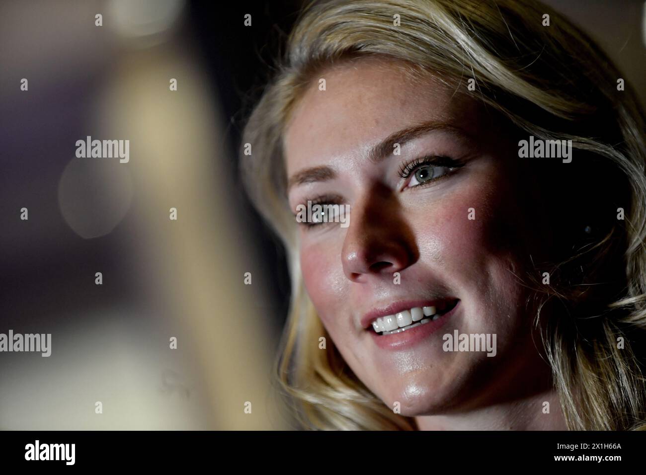 Mikaela Shiffrin of the USA during press conference prior to the FIS Ski Alpine World cup opening at Hotel Bergland in Soelden, Austria on 2016/10/20 - 20161020 PD4644 - Rechteinfo: Rights Managed (RM) Stock Photo