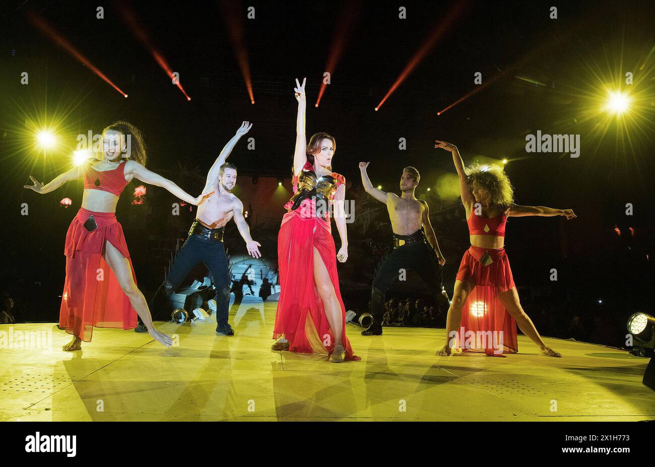 Andrea Berg, German singer in the schlager genre, during concert in Linz, Austria, on 26 th January 2017. - 20170126 PD7272 - Rechteinfo: Rights Managed (RM) Stock Photo