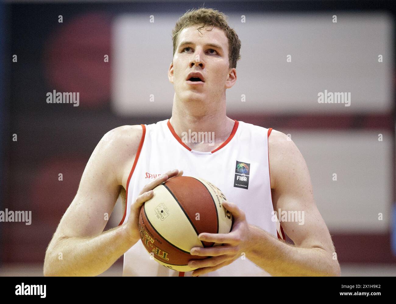 Austrian basketballer Jakob Poeltl from Raptors has been traded to the San Antonio Spurs, the Spurs announced on 18 th July 2018. PICTURE: (FILE PHOTO) Jakob Poeltl   during match between Austria and Bulgaria on 22 nd July 2017 in Güssing, Austria. - 20170722 PD5436 - Rechteinfo: Rights Managed (RM) Stock Photo