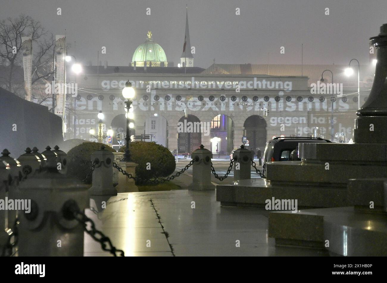 Projection by artist