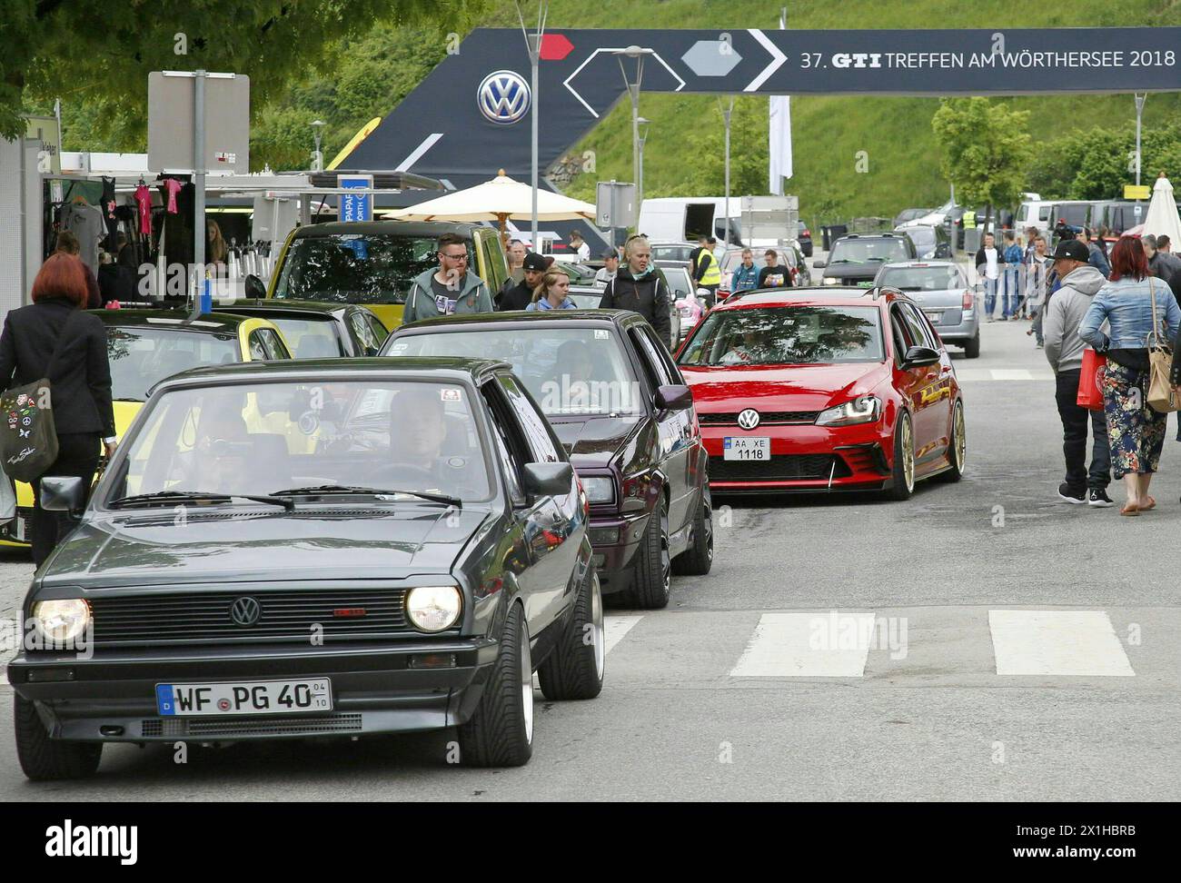 'Wörthersee Meeting', World´s Biggest Volkswagen GTI Meeting in Reifnitz on Lake Wörthersee/Carinthia takes place from 9 to 12 May 2018. Picture taken on 9 th May 2018. - 20180509 PD3370 - Rechteinfo: Rights Managed (RM) Stock Photo