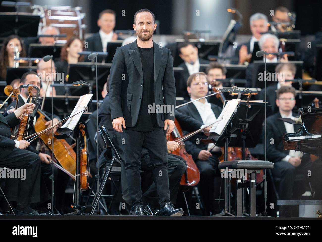 Igor Levit  and The Vienna Philharmonic Orchestra performs on stage during the Summer Night Concert at Schoenbrunn Palace in Vienna on June 18, 2021. - 20210618 PD12223 - Rechteinfo: Rights Managed (RM) Stock Photo