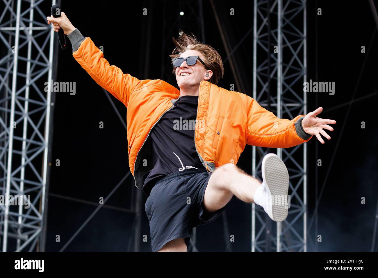 German rapper Kummer during a concert on the 'Space Stage' as part of the 'Frequency 2022' music festival in St. Poelten, Austria. 18 August 2022. - 20220818 PD6166 - Rechteinfo: Rights Managed (RM) Stock Photo