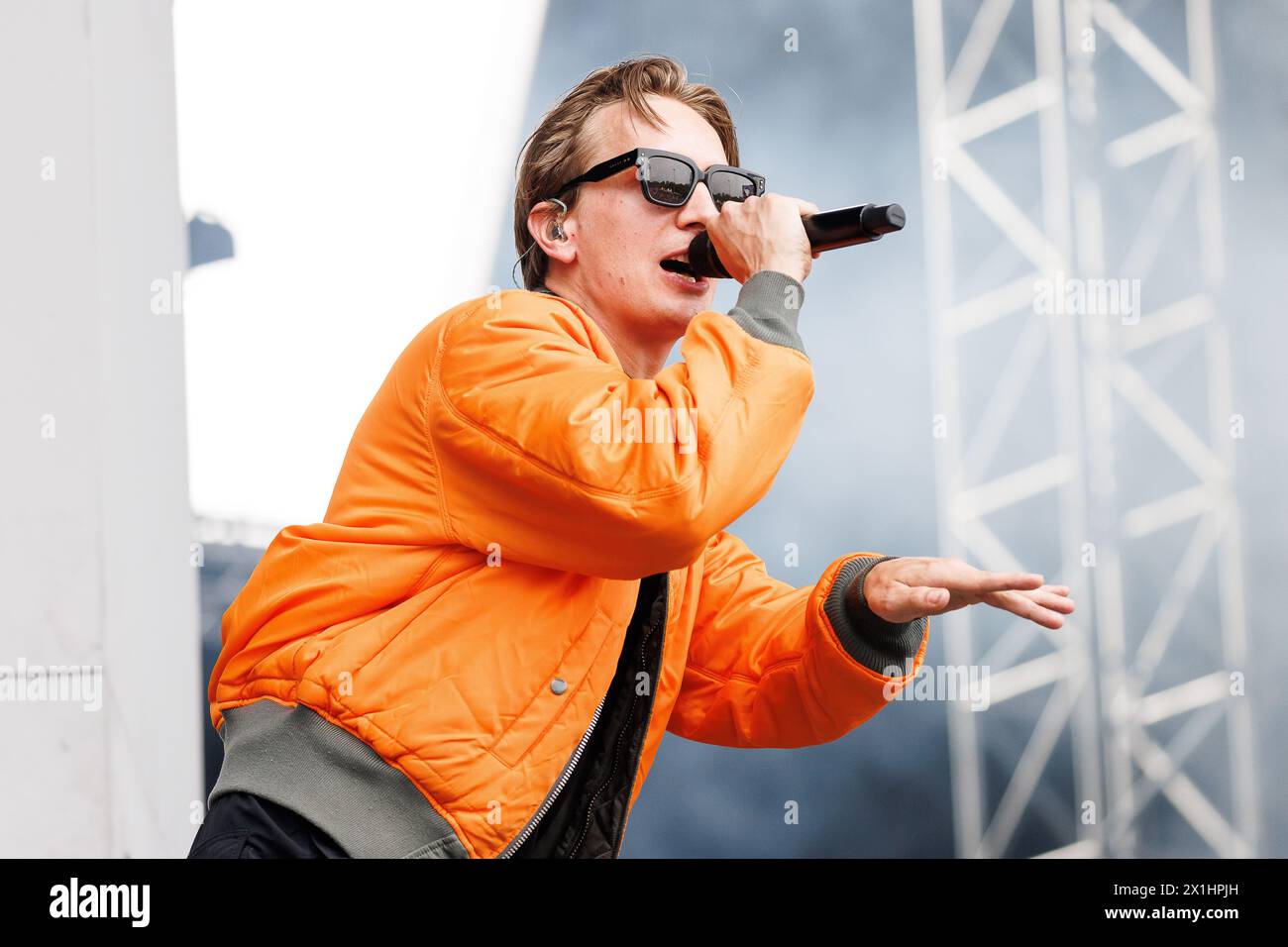 German rapper Kummer during a concert on the 'Space Stage' as part of the 'Frequency 2022' music festival in St. Poelten, Austria. 18 August 2022. - 20220818 PD6165 - Rechteinfo: Rights Managed (RM) Stock Photo