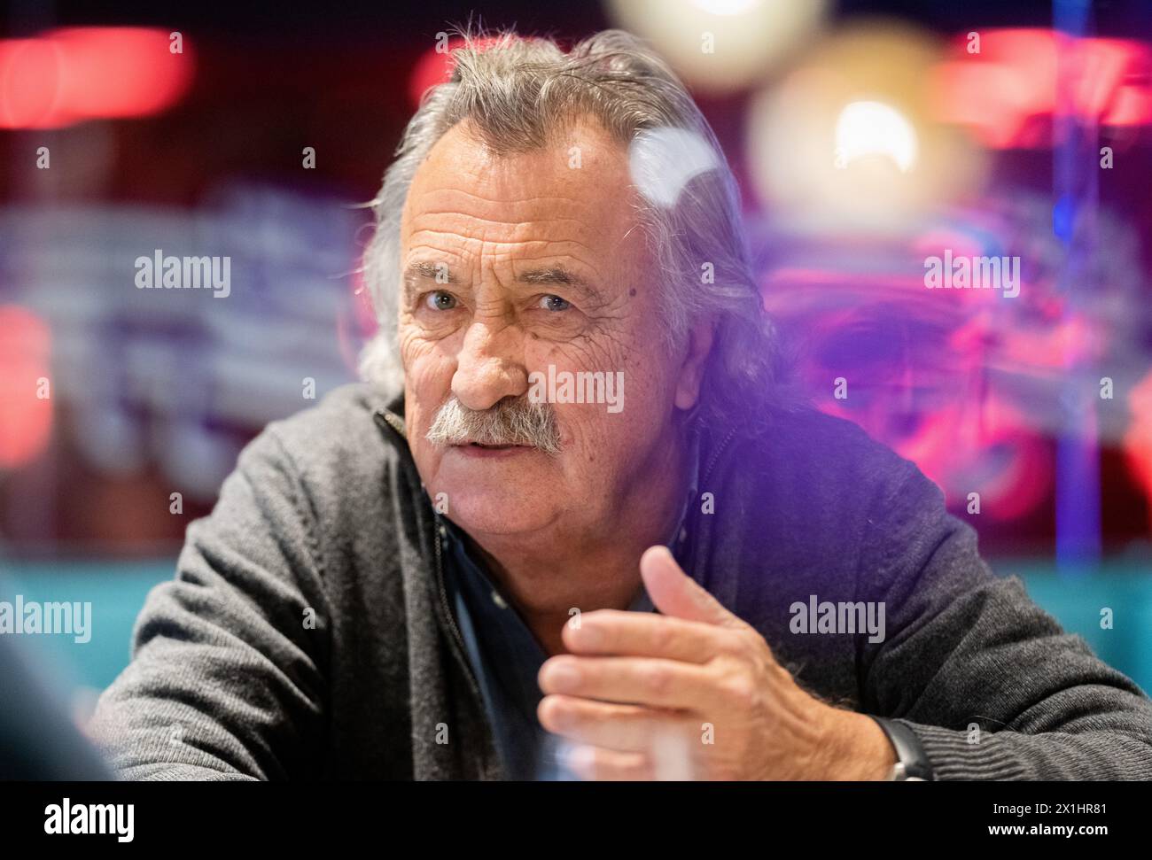  Austrian musician Gert Steinbäcker (Steinbaecker) during interview with 