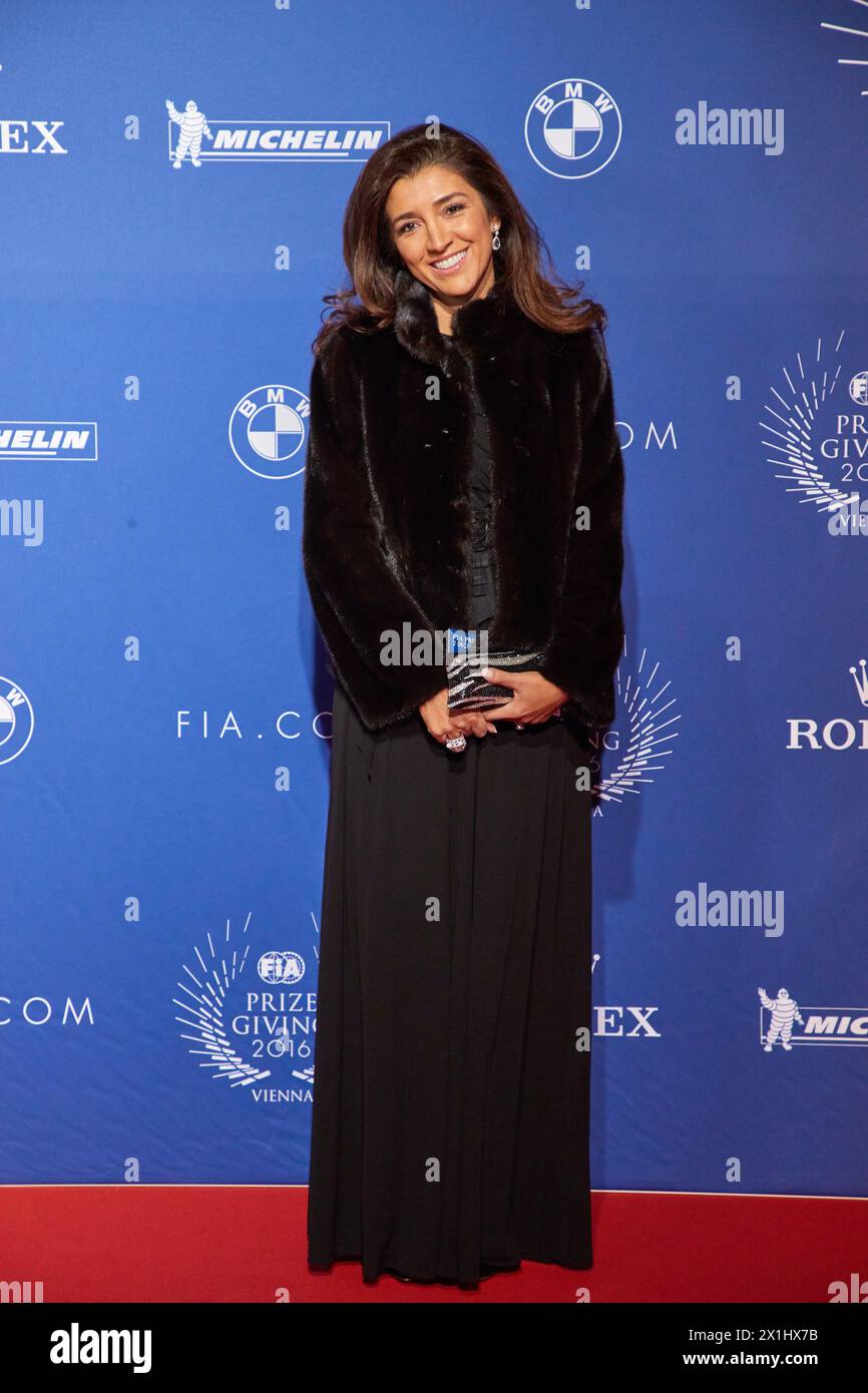 Arrival for the FIA Prize Giving Gala at the Hofburg palace in Vienna, Austria on December 2, 2016. PICTURE:  Fabiana FLOSI - 20161202 PD6946 - Rechteinfo: Rights Managed (RM) Stock Photo