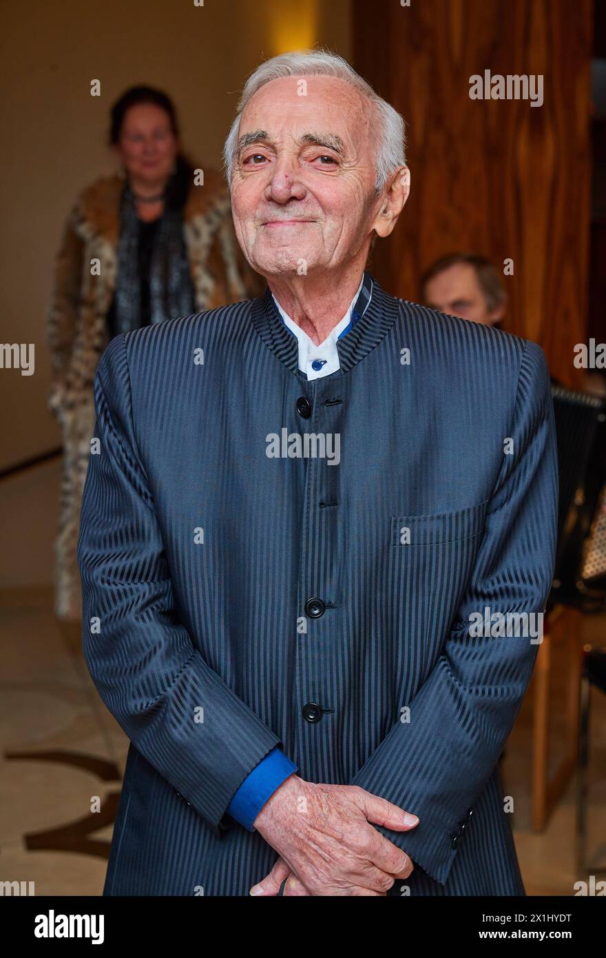 Chanson singer Charles Aznavour at the hotel 'The Ring' in Vienna, Austria, 8. December 2017 - 20171208 PD6894 - Rechteinfo: Rights Managed (RM) Stock Photo