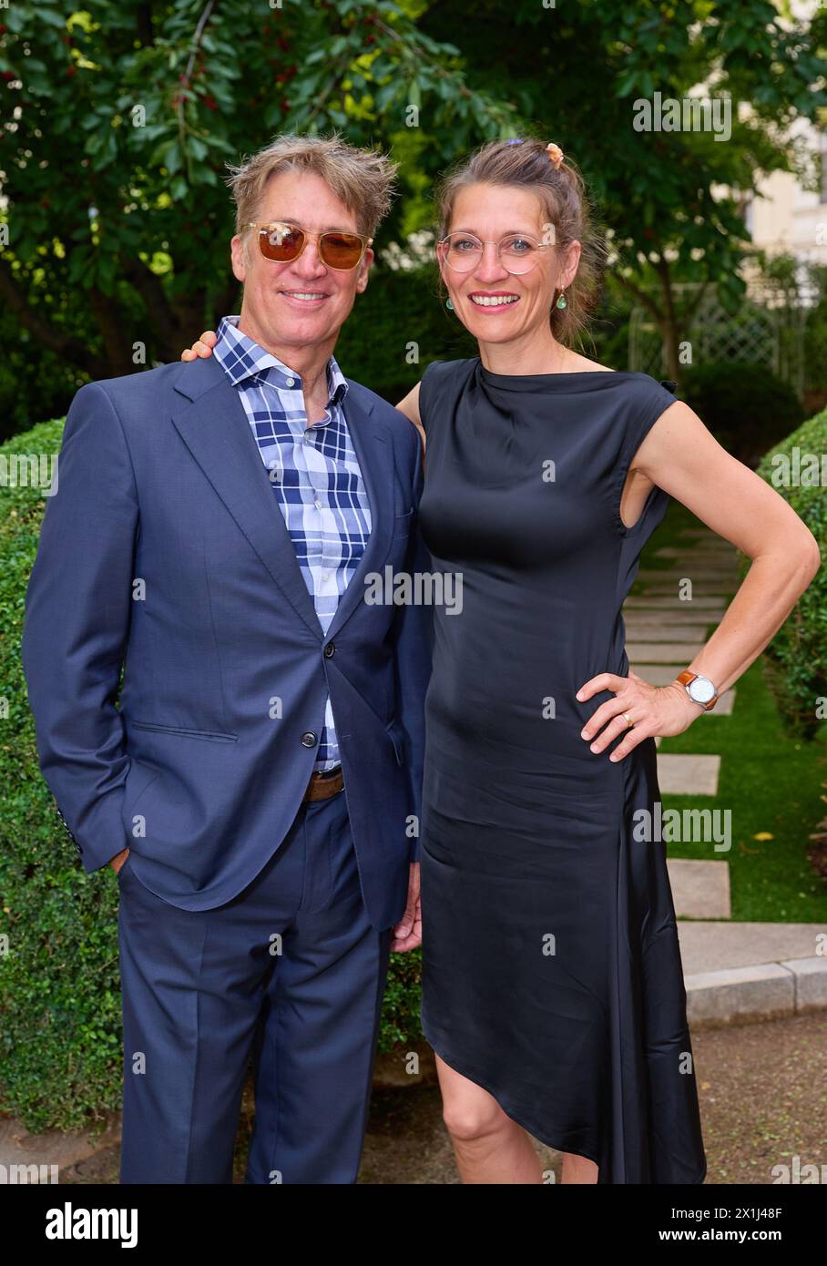 Austrian actor Tobias MORETTI with his wife Julia were honored as Feinschmecker des Jahres 2021 by Gault & Millau at Palais Coburg in Vienna, Austria, on June 24, 2021. - 20210624 PD14087 - Rechteinfo: Rights Managed (RM) Stock Photo