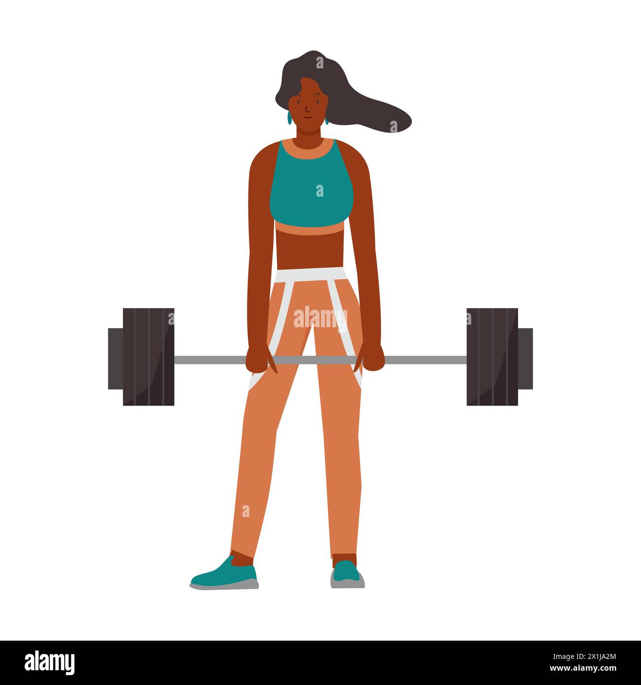 Girl lifting weights. Girl with sport equipment, fitness gym ...