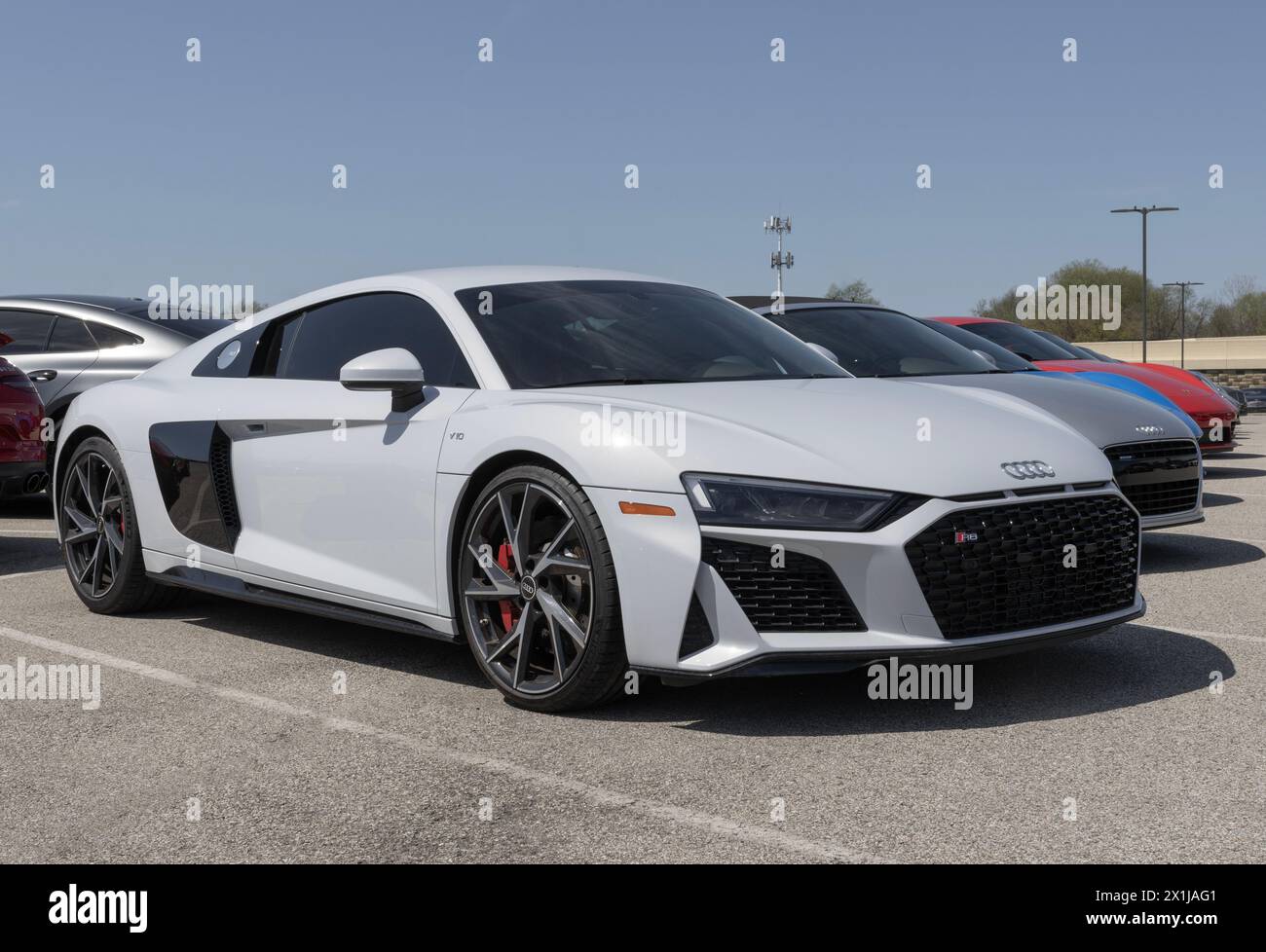 Indianapolis April 14, 2024 Audi R8 5.2 display at a dealership