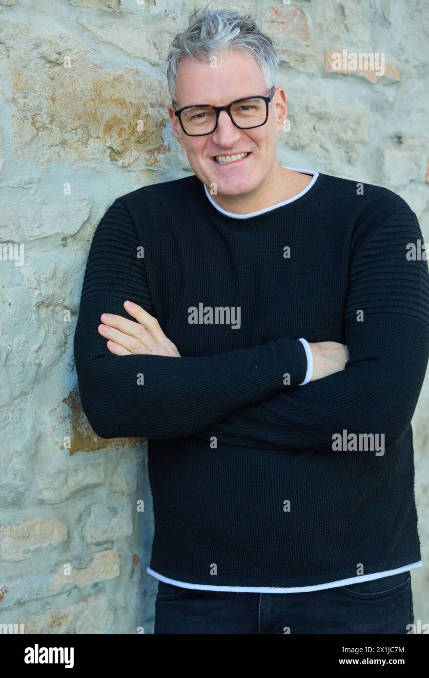 Writer Thomas RAAB, pictured on March 16, 2023, in Langenzersdorf ...