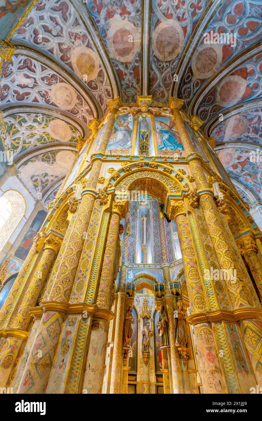 The Charola is a central space in the Templar Palace of Tomar, Portugal
