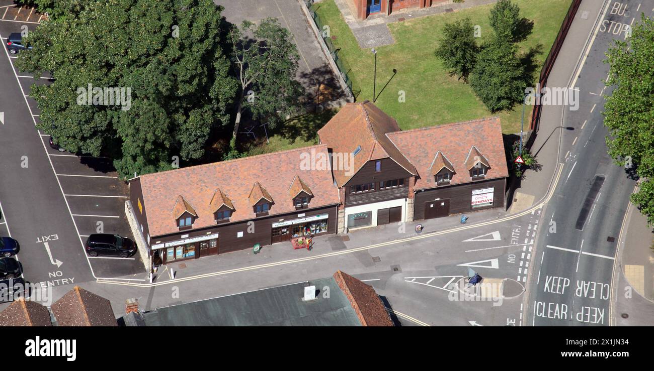 aerial view of Seeney's Pet Supplies shop in Abingdon, Oxfordshire Stock Photo
