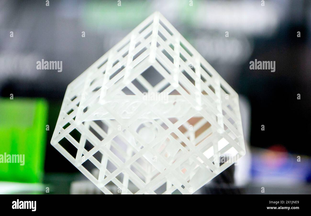 3D printed object from resin polymerization. Parts created on 3D ...