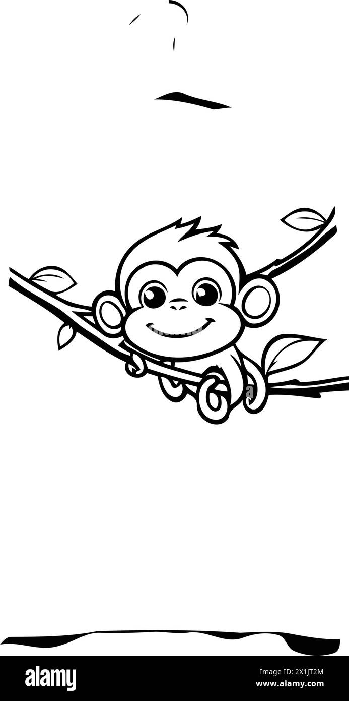 Monkey t-shirt on a hanger. Vector illustration Stock Vector Image