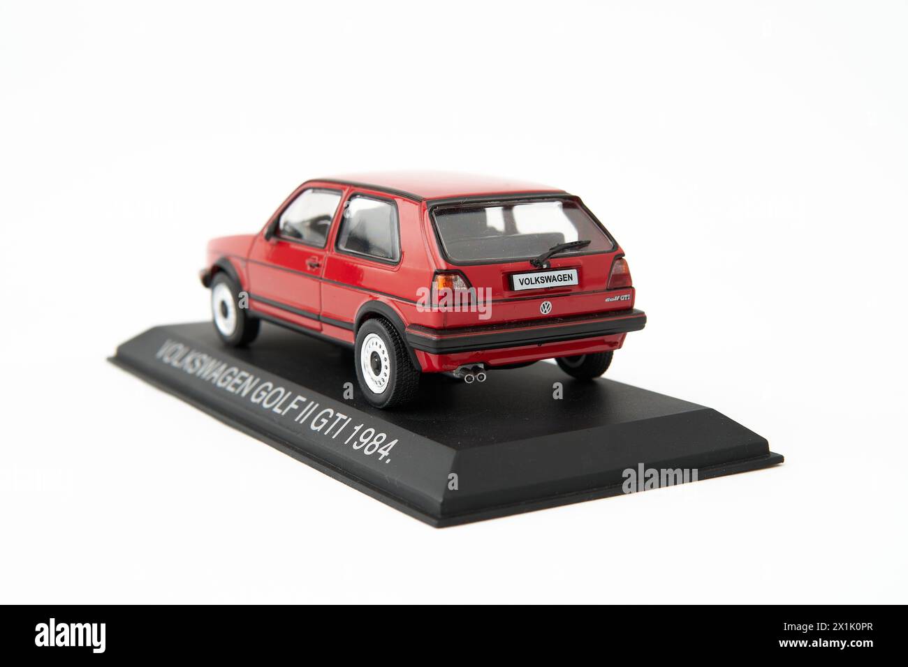 Belgrade, Serbia 04032024 Volkswagen Golf 2 GTI small car toy VW