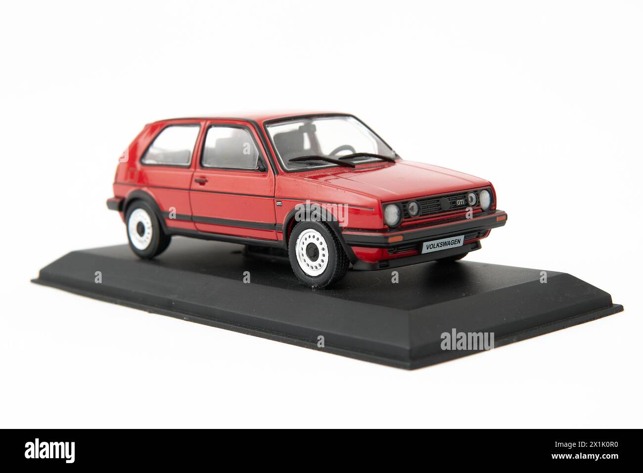 Belgrade, Serbia 04032024 Volkswagen Golf 2 GTI small car toy VW
