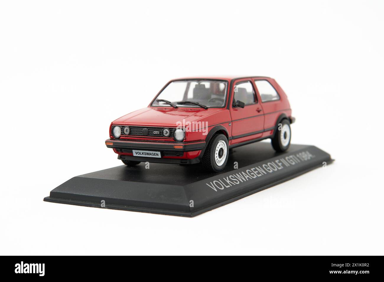 Belgrade, Serbia 04032024 Volkswagen Golf 2 GTI small car toy VW