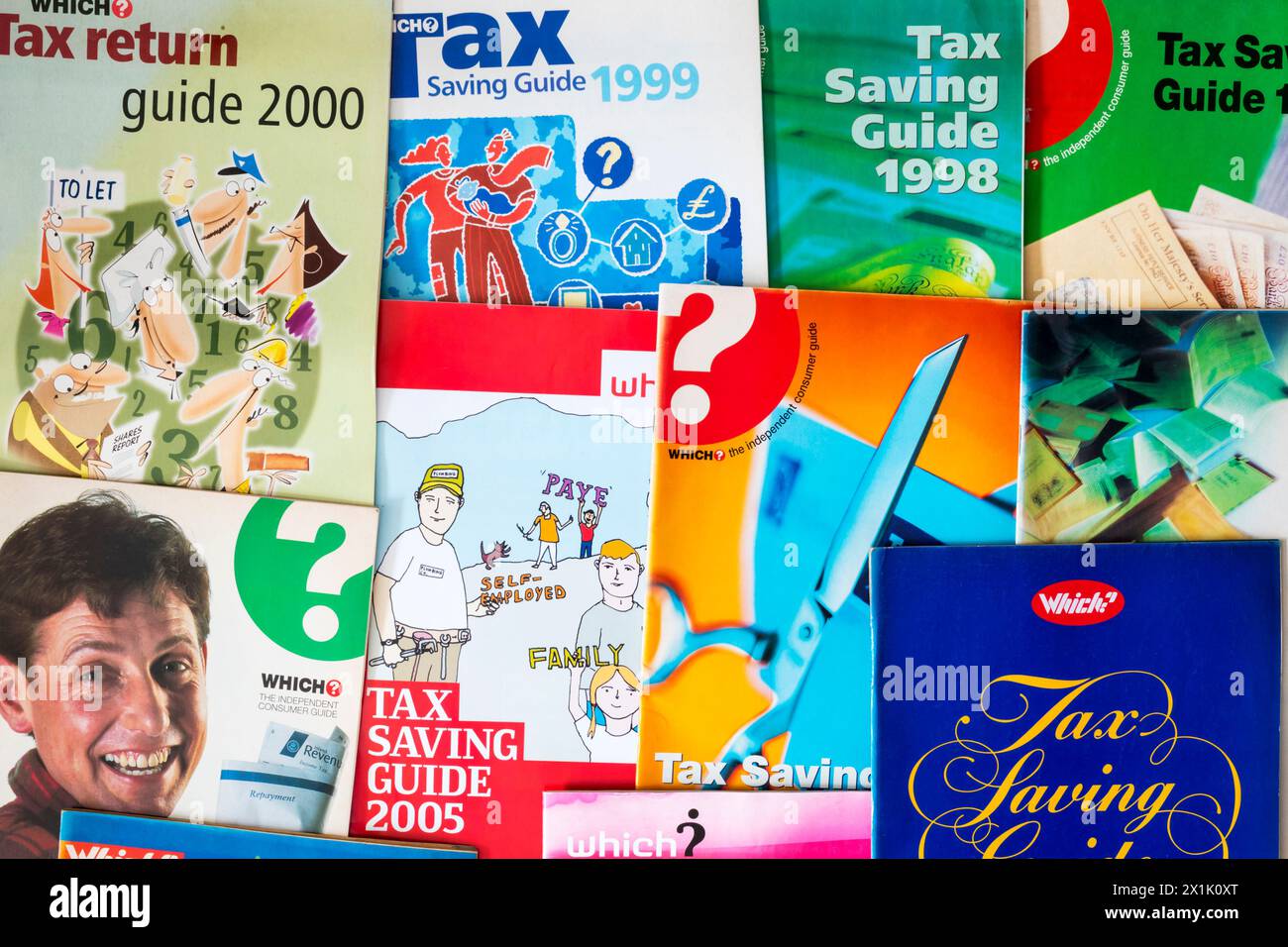 Copies of annual Which? Tax Saving Guide, published by the Consumers’ Association. Stock Photo