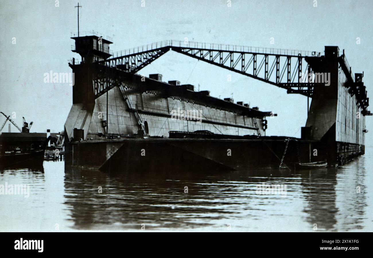 The floating dry dock, Southampton, the largest floating dry dock in