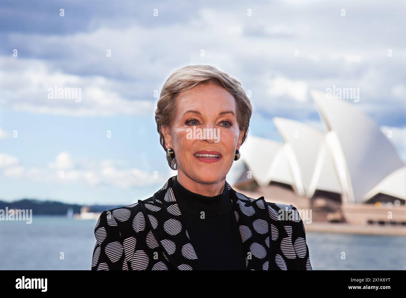 Julie Andrews visits Sydney, Australia for the first time. Julie attends a media conference ahead of her national tour of An Evening with Julie Andrew Stock Photo