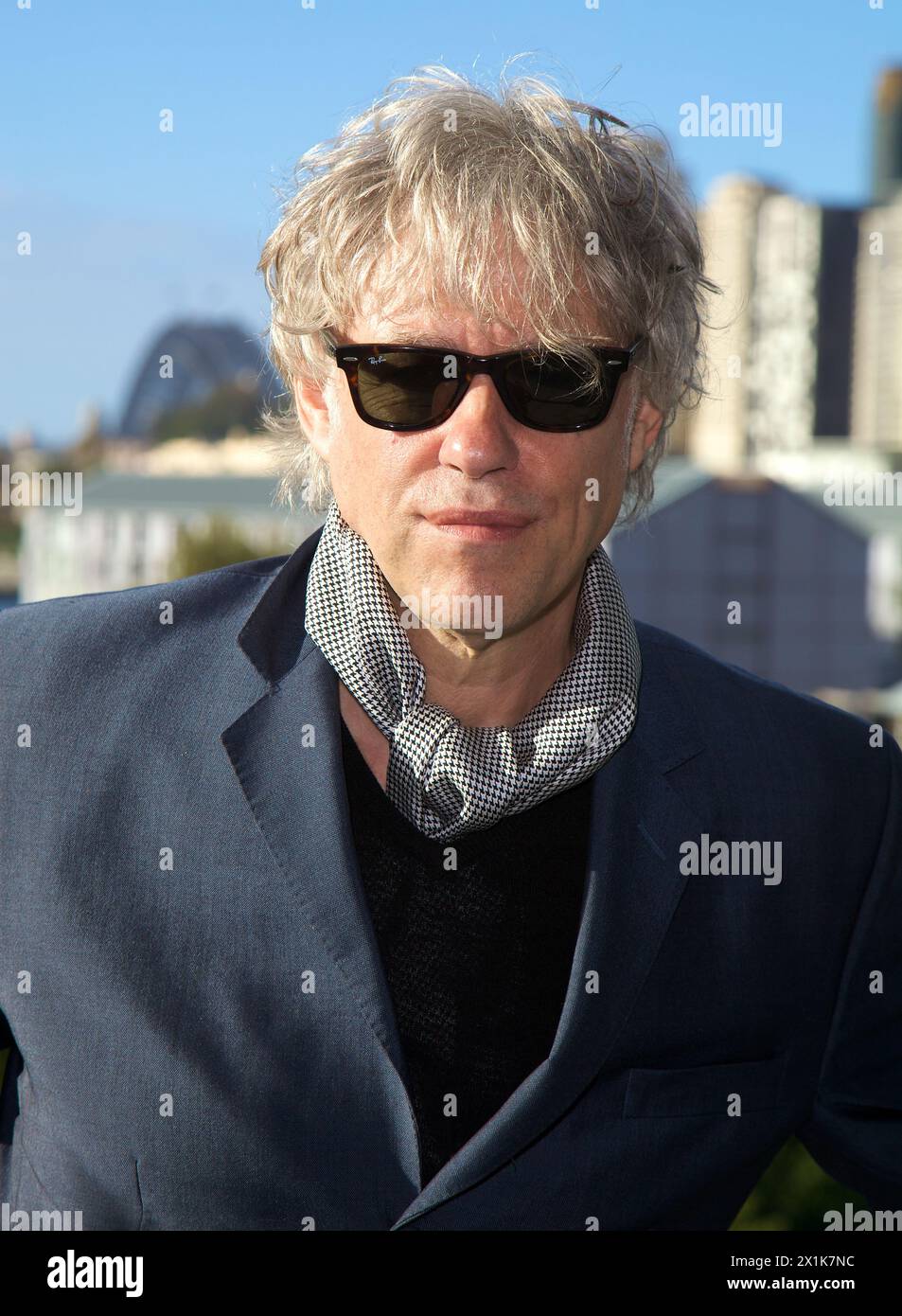 Sir Bob Geldof, Danielle Spencer & Jon Stevens were in Sydney to host a charity concert in aid of disaster response . ANZ and Star City presented the Stock Photo